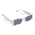 Occhiali da sole neri realizzati con plastica 100% riciclata color bianco