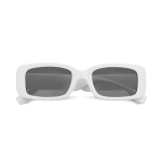 Occhiali da sole neri realizzati con plastica 100% riciclata color bianco seconda vista