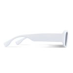 Occhiali da sole neri realizzati con plastica 100% riciclata color bianco terza vista