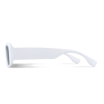 Occhiali da sole neri realizzati con plastica 100% riciclata color bianco quarta vista
