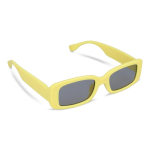 Occhiali da sole neri realizzati con plastica 100% riciclata color giallo