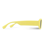 Occhiali da sole neri realizzati con plastica 100% riciclata color giallo terza vista