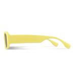 Occhiali da sole neri realizzati con plastica 100% riciclata color giallo quarta vista