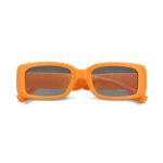 Occhiali da sole neri realizzati con plastica 100% riciclata color arancione seconda vista