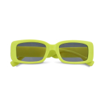 Occhiali da sole neri realizzati con plastica 100% riciclata color lime seconda vista