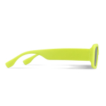 Occhiali da sole neri realizzati con plastica 100% riciclata color lime terza vista