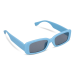 Occhiali da sole neri realizzati con plastica 100% riciclata color azzurro