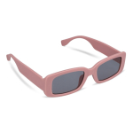 Occhiali da sole neri realizzati con plastica 100% riciclata color rosa pastello