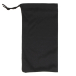 Custodia nera per occhiali in rPET con chiusura a coulisse color nero quarta vista