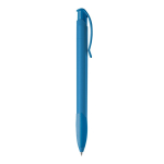 Penna in plastica bianca con clip ad arco colorata e inchiostro blu quinta vista