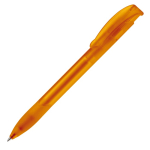 Penna a sfera in plastica prodotta nell’UE con refill Jumbo inchiostro blu color arancione
