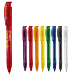 Penna a sfera in plastica prodotta nell’UE con refill Jumbo inchiostro blu