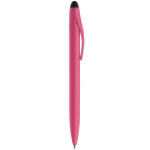Penna touch in plastica con meccanismo a rotazione e inchiostro blu color rosa quinta vista