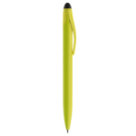 Penna touch in plastica con meccanismo a rotazione e inchiostro blu color lime quinta vista