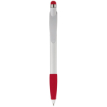 Penna touch in plastica con impugnatura colorata e inchiostro blu color rosso seconda vista