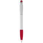Penna touch in plastica con impugnatura colorata e inchiostro blu color rosso quarta vista