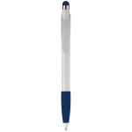 Penna touch in plastica con impugnatura colorata e inchiostro blu color blu scuro seconda vista