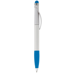 Penna touch in plastica con impugnatura colorata e inchiostro blu color azzurro quinta vista