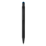 Penna in metallo con gommino touch colorato e inchiostro blu color blu scuro seconda vista