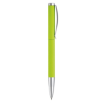 Penna twist in alluminio con clip e punta in metallo e inchiostro blu color lime quinta vista