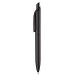 Penna a sfera in plastica metallizzata con clip solida e refill jumbo blu color nero terza vista