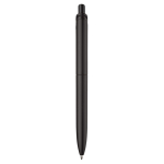 Penna a sfera in plastica metallizzata con clip solida e refill jumbo blu color nero quarta vista