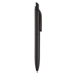 Penna a sfera in plastica metallizzata con clip solida e refill jumbo blu color nero quinta vista