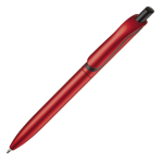 Penna a sfera in plastica metallizzata con clip solida e refill jumbo blu color rosso