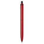 Penna a sfera in plastica metallizzata con clip solida e refill jumbo blu color rosso quarta vista