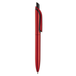 Penna a sfera in plastica metallizzata con clip solida e refill jumbo blu color rosso quinta vista