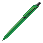 Penna a sfera in plastica metallizzata con clip solida e refill jumbo blu