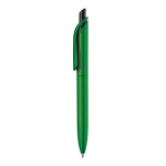 Penna a sfera in plastica metallizzata con clip solida e refill jumbo blu terza vista