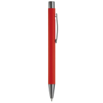 Penna in alluminio con finitura soft-touch e inchiostro blu color rosso quinta vista
