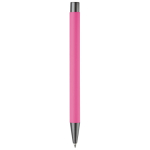 Penna in alluminio con finitura soft-touch e inchiostro blu color rosa quarta vista
