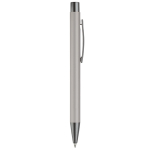 Penna in alluminio con finitura soft-touch e inchiostro blu color grigio chiaro quinta vista