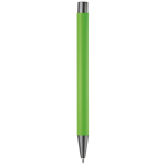 Penna in alluminio con finitura soft-touch e inchiostro blu color lime quarta vista