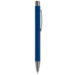 Penna in alluminio con finitura soft-touch e inchiostro blu color blu scuro quinta vista