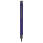 Penna in alluminio con finitura soft-touch e inchiostro blu color viola seconda vista