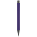 Penna in alluminio con finitura soft-touch e inchiostro blu color viola quarta vista