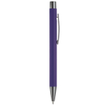 Penna in alluminio con finitura soft-touch e inchiostro blu color viola quinta vista