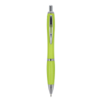Penna in ABS personalizzabile antibatterica con inchiostro blu Colors color lime seconda vista