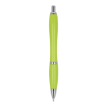 Penna in ABS personalizzabile antibatterica con inchiostro blu Colors color lime quarta vista