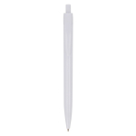 Penna a sfera in plastica per marcatura aziendale con inchiostro blu color bianco seconda vista