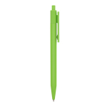Penna a scatto in plastica bianca con clip colorata e inchiostro blu color lime quinta vista