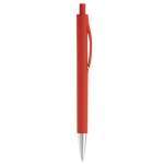 Penna a sfera di plastica ABS con punta metallizzata e inchiostro blu color rosso quinta vista
