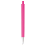 Penna a sfera di plastica ABS con punta metallizzata e inchiostro blu color rosa seconda vista