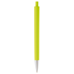 Penna a sfera di plastica ABS con punta metallizzata e inchiostro blu color lime quarta vista