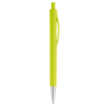 Penna a sfera di plastica ABS con punta metallizzata e inchiostro blu color lime quinta vista