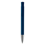 Penna a pulsante in plastica con inchiostro blu e prodotta in Germania color blu scuro seconda vista