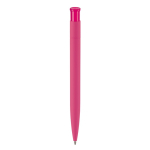 Penna in plastica colorata con finitura soft-touch e inchiostro blu color rosa quarta vista